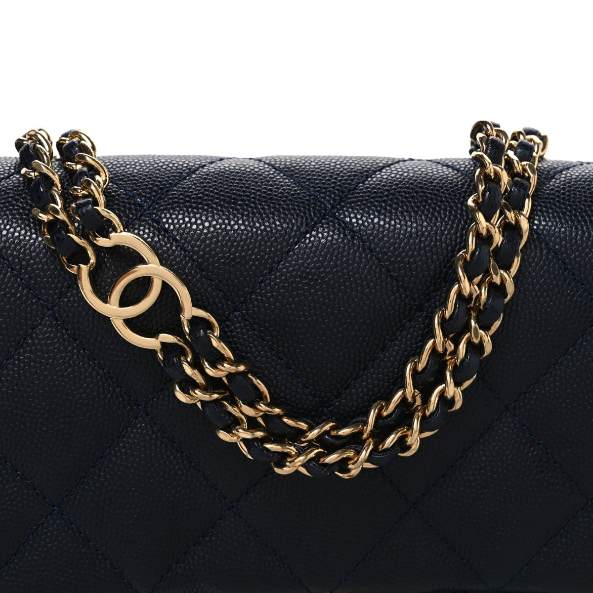 Caviar Quilted Mini CC You Flap Navy
