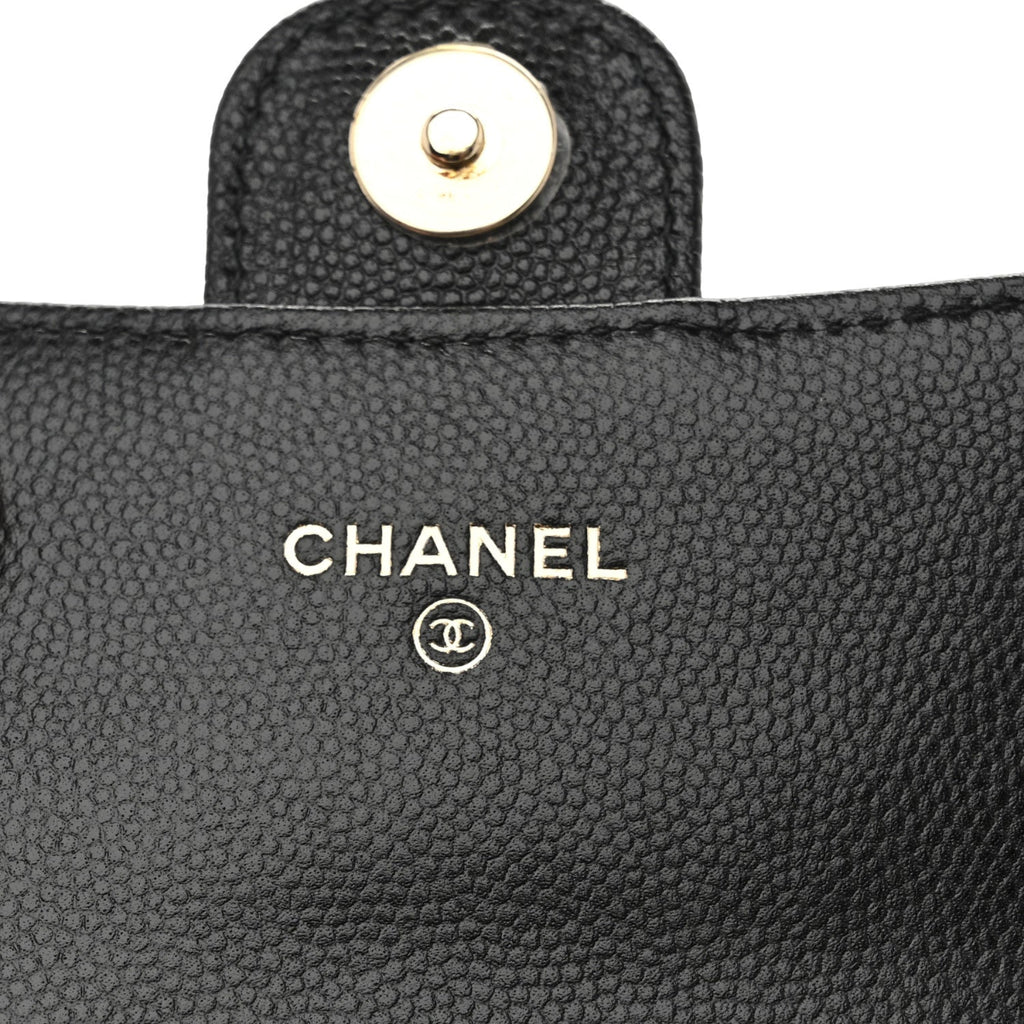 Caviar Quilted Mini Chain Belt Bag Black