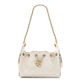 Caviar Quilted Mini Chanel 25 Handbag White