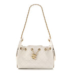 Caviar Quilted Mini Chanel 25 Handbag White