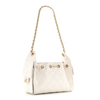 Caviar Quilted Mini Chanel 25 Handbag White