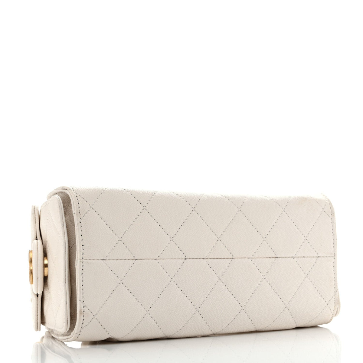 Caviar Quilted Mini Chanel 25 Handbag White