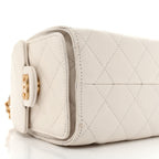 Caviar Quilted Mini Chanel 25 Handbag White