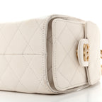 Caviar Quilted Mini Chanel 25 Handbag White