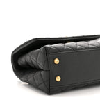 Caviar Quilted Mini Coco Handle Flap Black