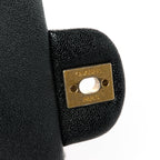 Caviar Quilted Mini Top Handle Rectangular Flap Black