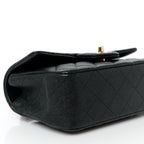 Caviar Quilted Mini Top Handle Rectangular Flap Black