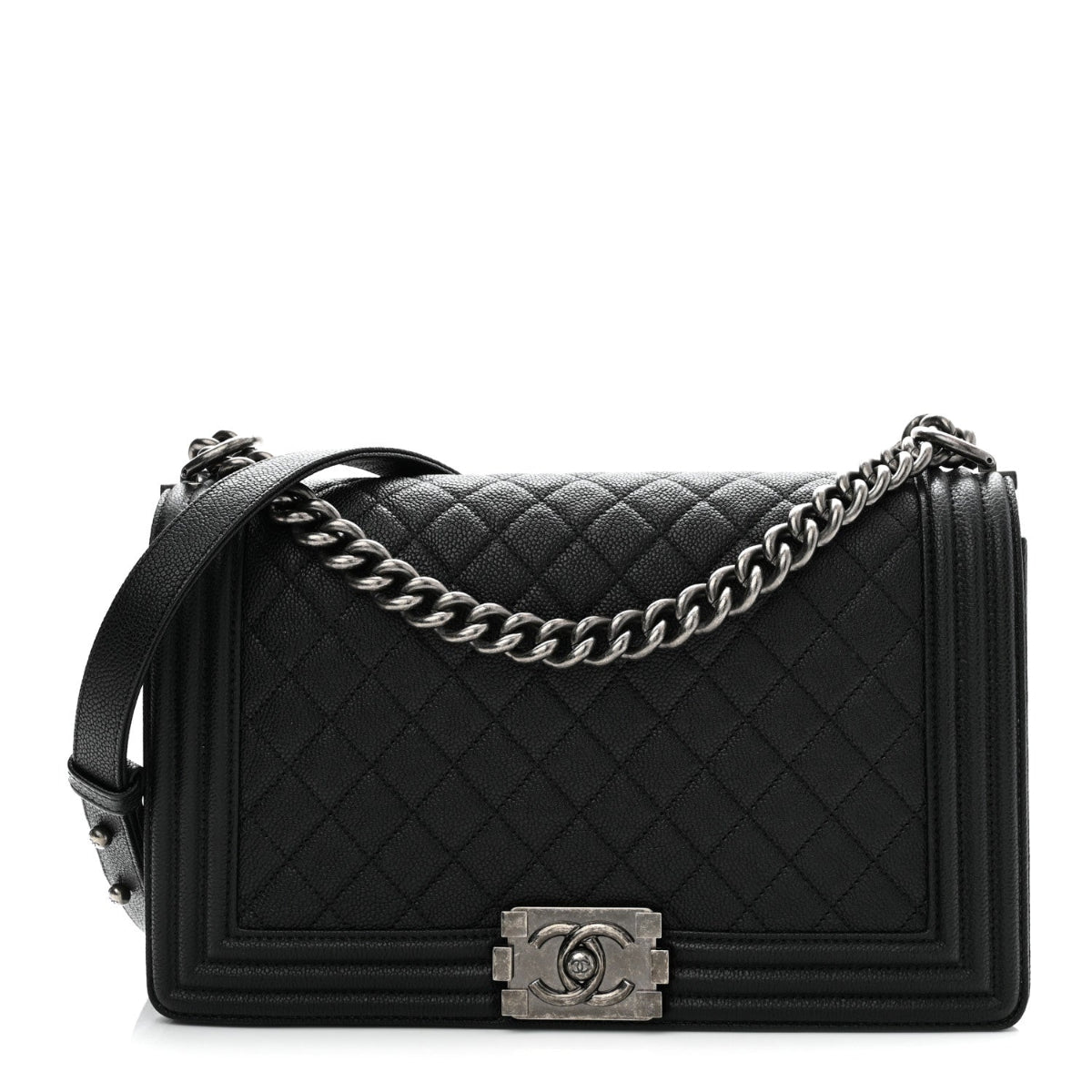 Caviar Quilted New Medium Boy Flap Black