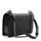 Caviar Quilted New Medium Boy Flap Black