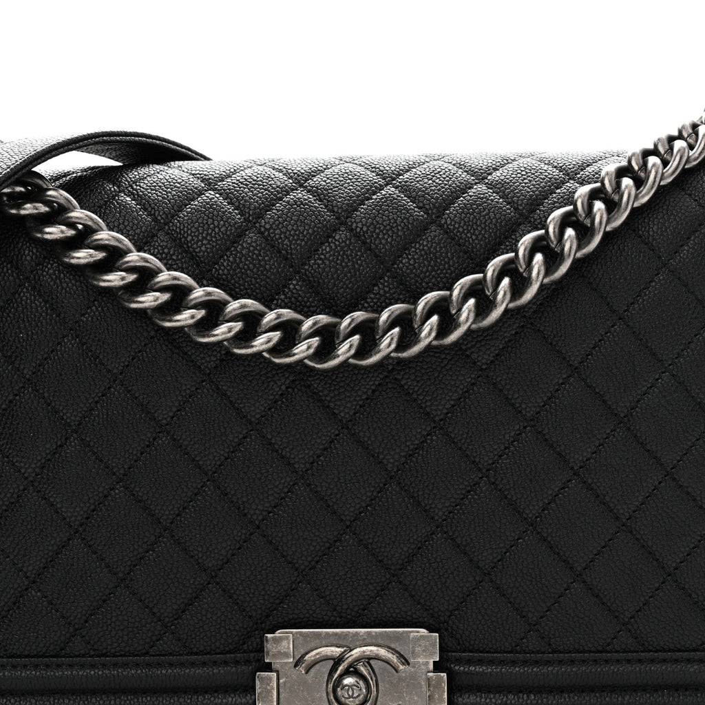 Caviar Quilted New Medium Boy Flap Black