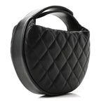 Caviar Quilted Polly Pocket Pouch Hobo Black
