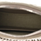 Caviar Quilted Purse With Chain Dark Khaki