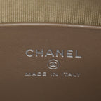 Caviar Quilted Purse With Chain Dark Khaki