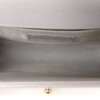 Caviar Quilted Small Boy Flap Light Grey