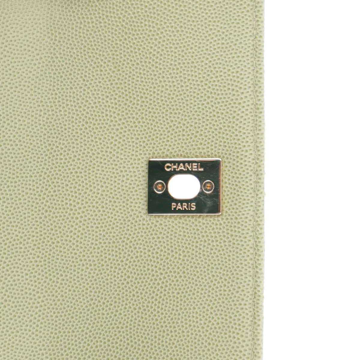 Caviar Quilted Small Business Affinity Flap Green