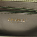 Caviar Quilted Small Business Affinity Flap Green