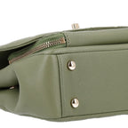 Caviar Quilted Small Business Affinity Flap Green