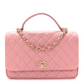 Lambskin Quilted Small Citizen Chic Flap Pink