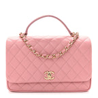 Lambskin Quilted Small Citizen Chic Flap Pink
