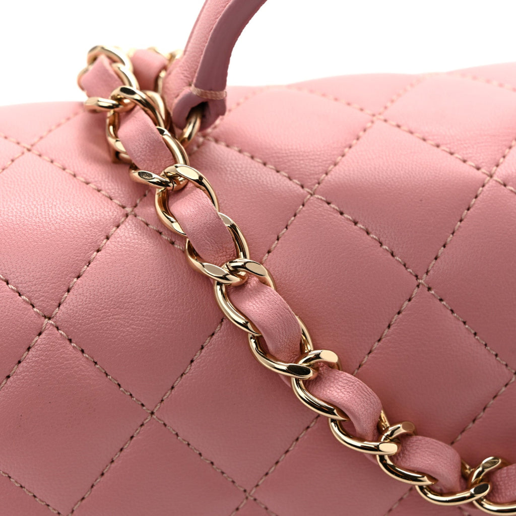 Lambskin Quilted Small Citizen Chic Flap Pink