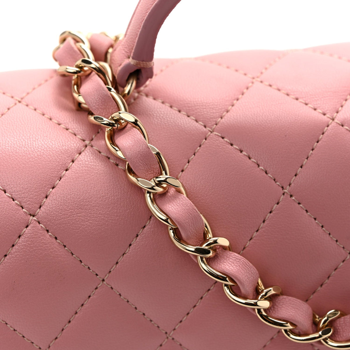Lambskin Quilted Small Citizen Chic Flap Pink