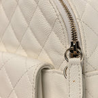 Caviar Quilted Small CC Day Backpack White