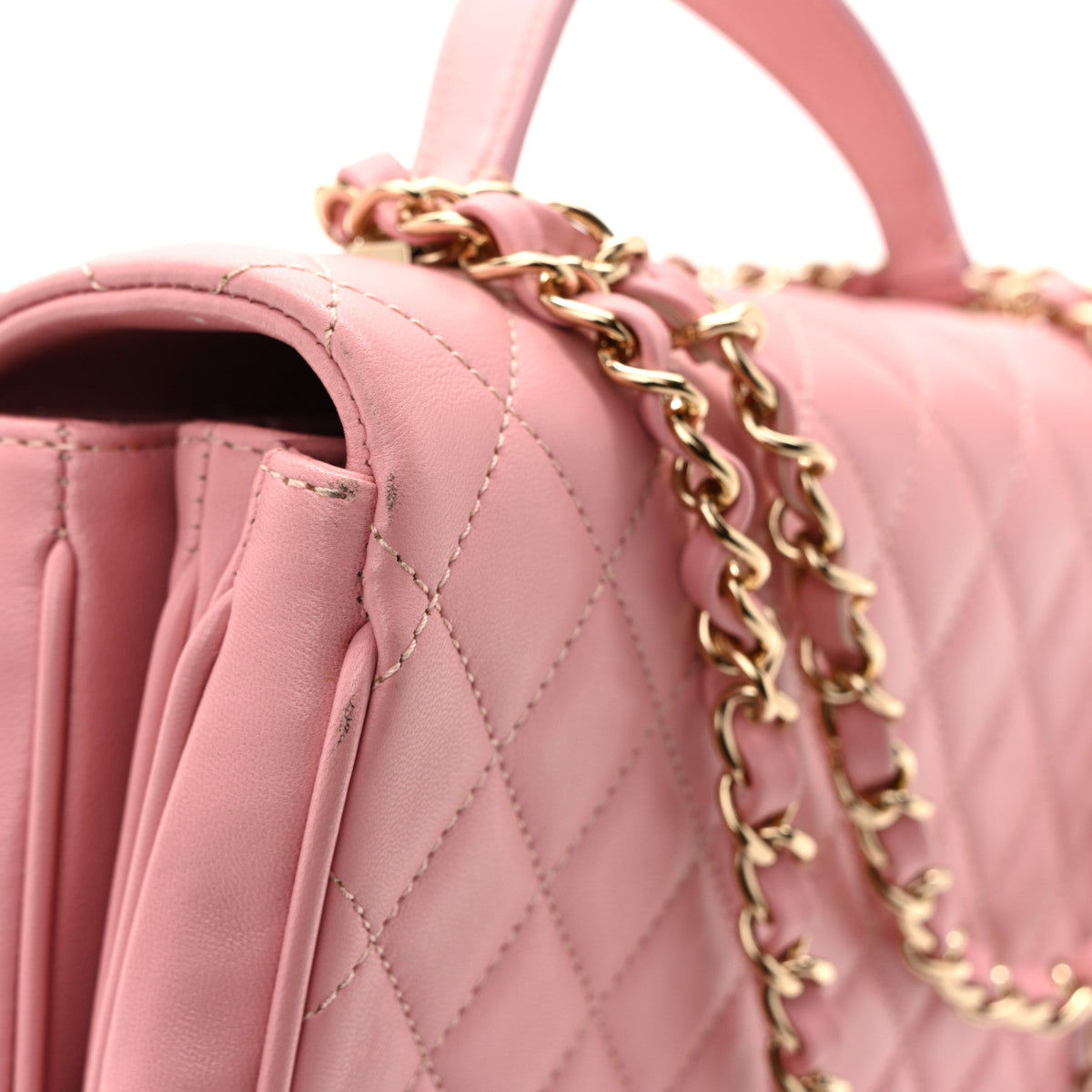 Lambskin Quilted Small Citizen Chic Flap Pink