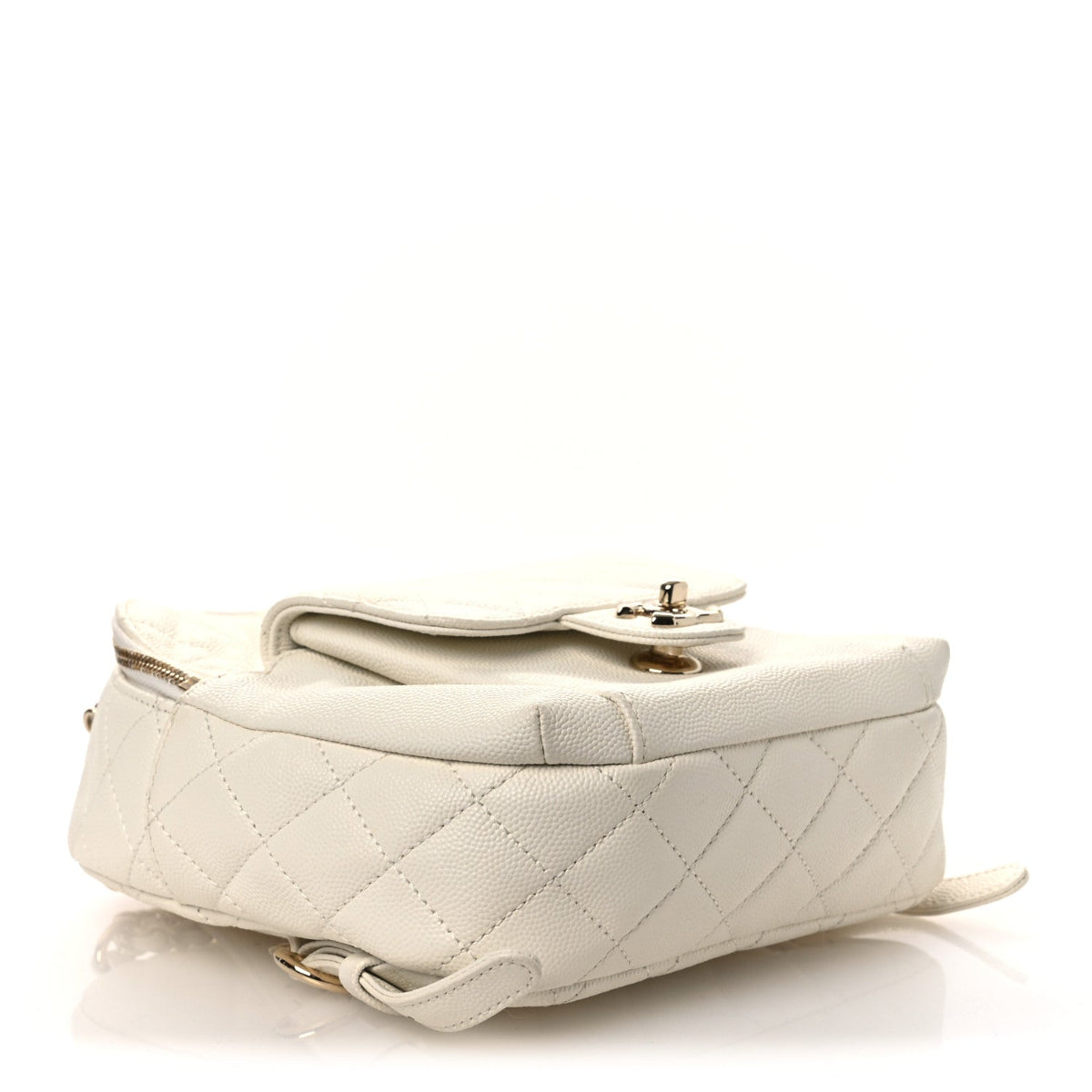 Caviar Quilted Small CC Day Backpack White