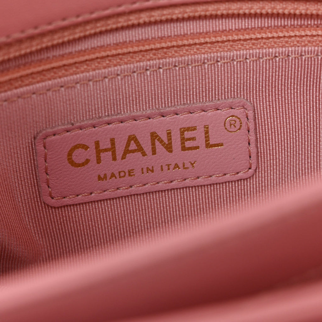 Lambskin Quilted Small Citizen Chic Flap Pink