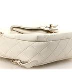 Caviar Quilted Small CC Day Backpack White