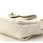 Caviar Quilted Small CC Day Backpack White