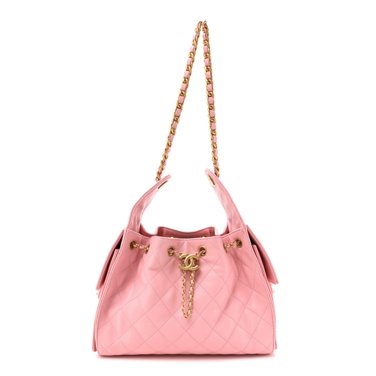 Caviar Quilted Small Chanel 25 Handbag Light Pink