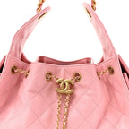 Caviar Quilted Small Chanel 25 Handbag Light Pink