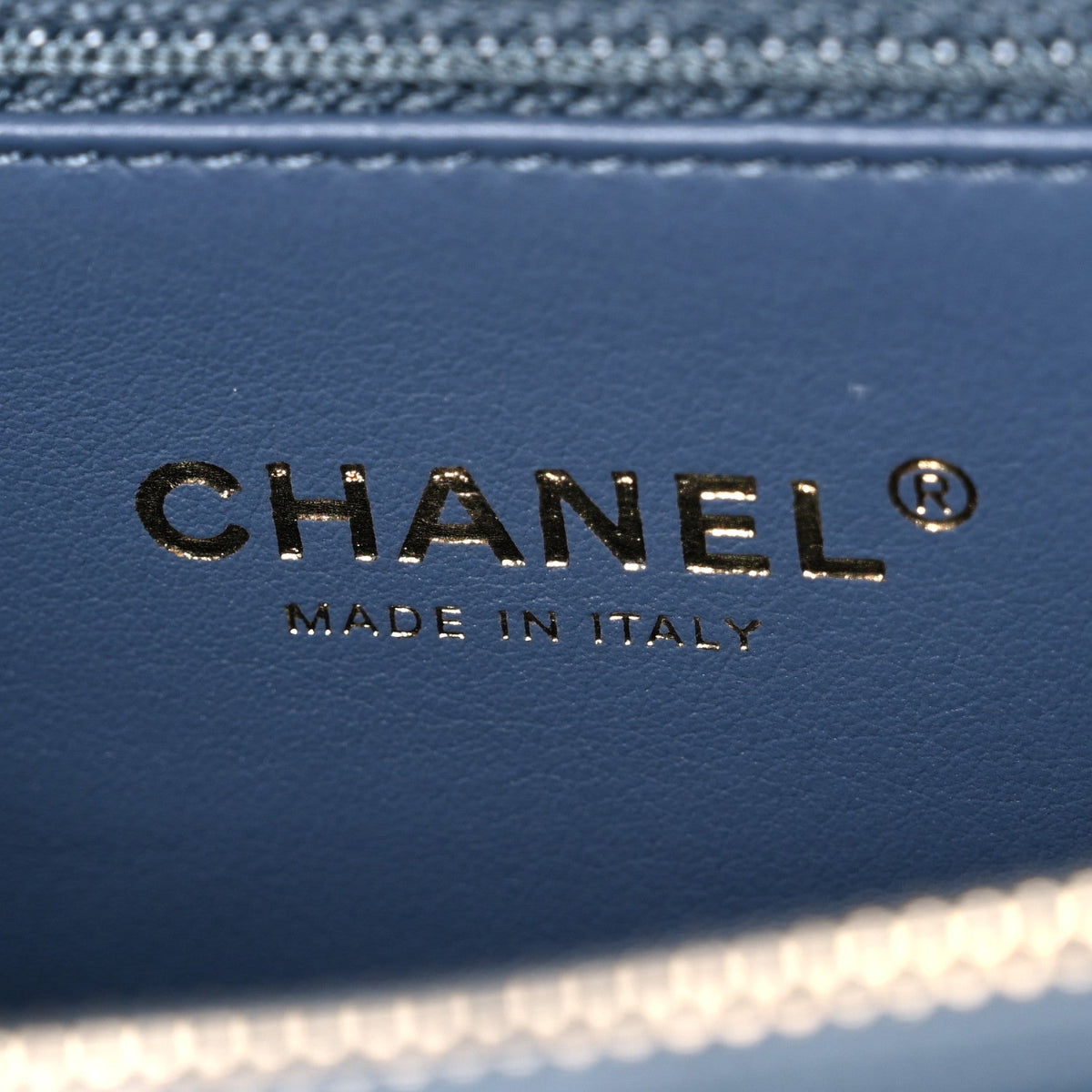 Caviar Quilted Small Coco Handle Flap Blue