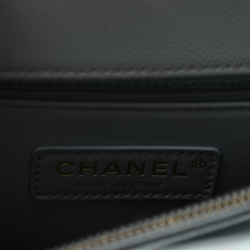 Caviar Quilted Small Coco Handle Flap Light Blue