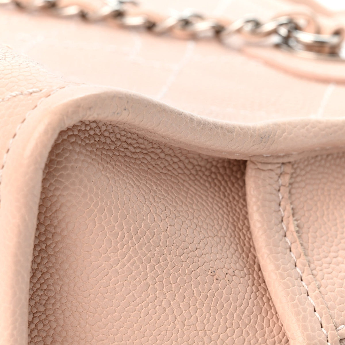 Caviar Quilted Small Deauville Bowling Bag Light Pink