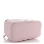 Caviar Quilted Small Tiny CC Vanity Case With Chain Light Pink