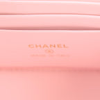 Caviar Quilted Small Vanity Case With Chain Pink