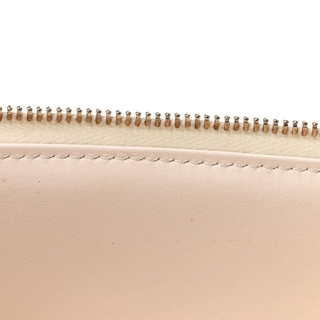 Caviar Quilted Top Handle Slim Vanity With Chain White