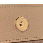 Caviar Quilted Wallet on Chain WOC Beige