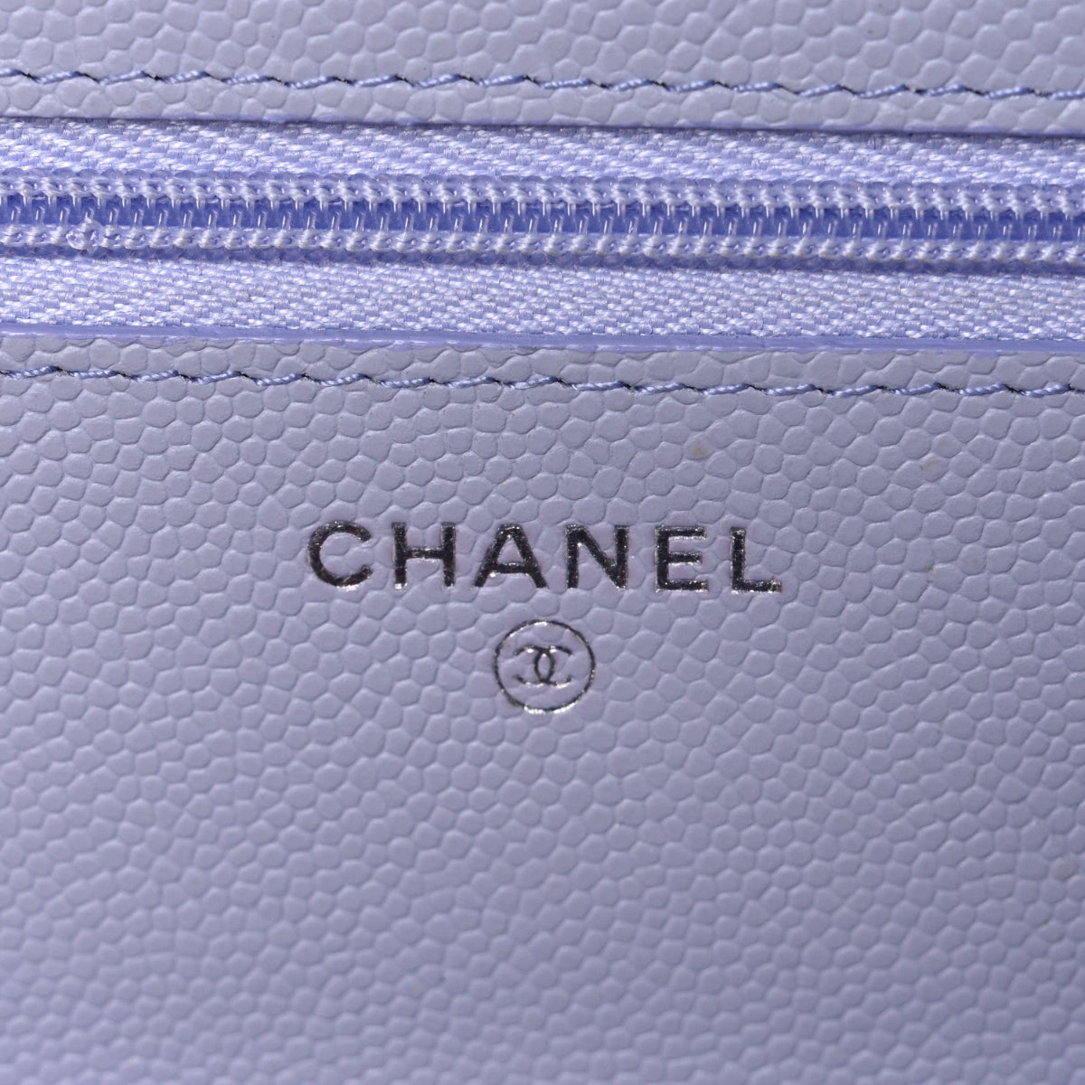 Caviar Quilted Wallet on Chain WOC Light Purple