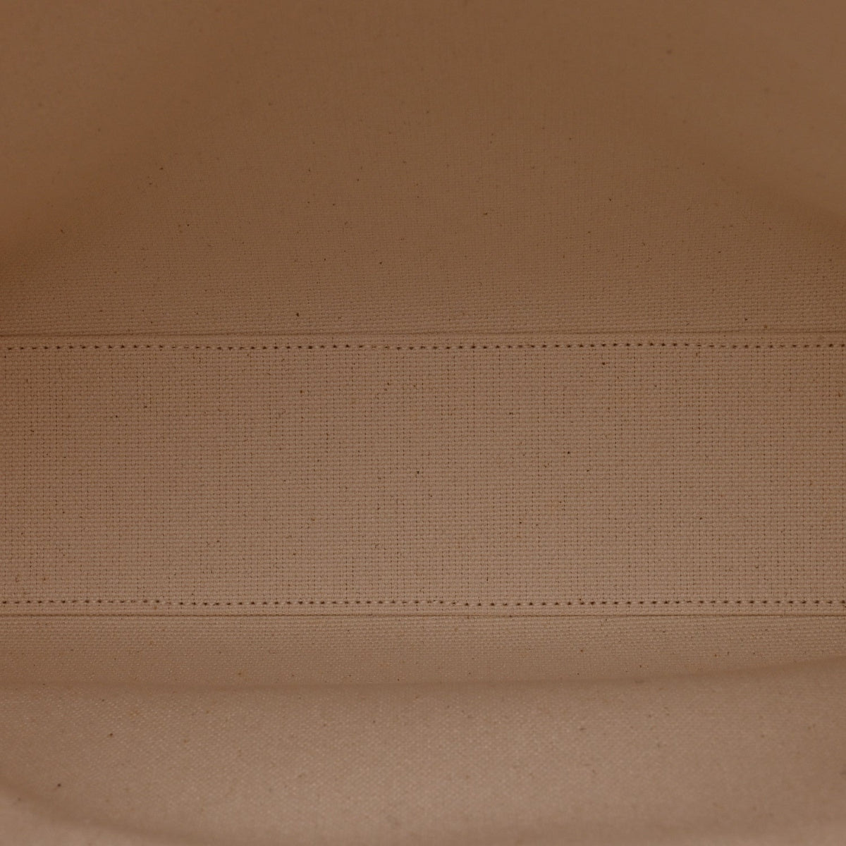 Canvas Calfskin Logo Print Vertical Cabas Natural Tan