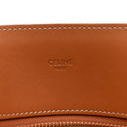 Canvas Calfskin Logo Print Vertical Cabas Natural Tan