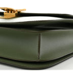 Liege Calfskin Medium Classic Box Flap Bag Light Khaki