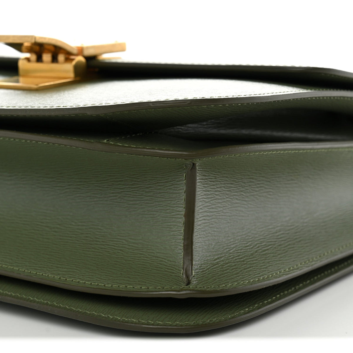 Liege Calfskin Medium Classic Box Flap Bag Light Khaki