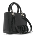Ceramic Effect Deerskin Jeweled Swan Lady Dior Black