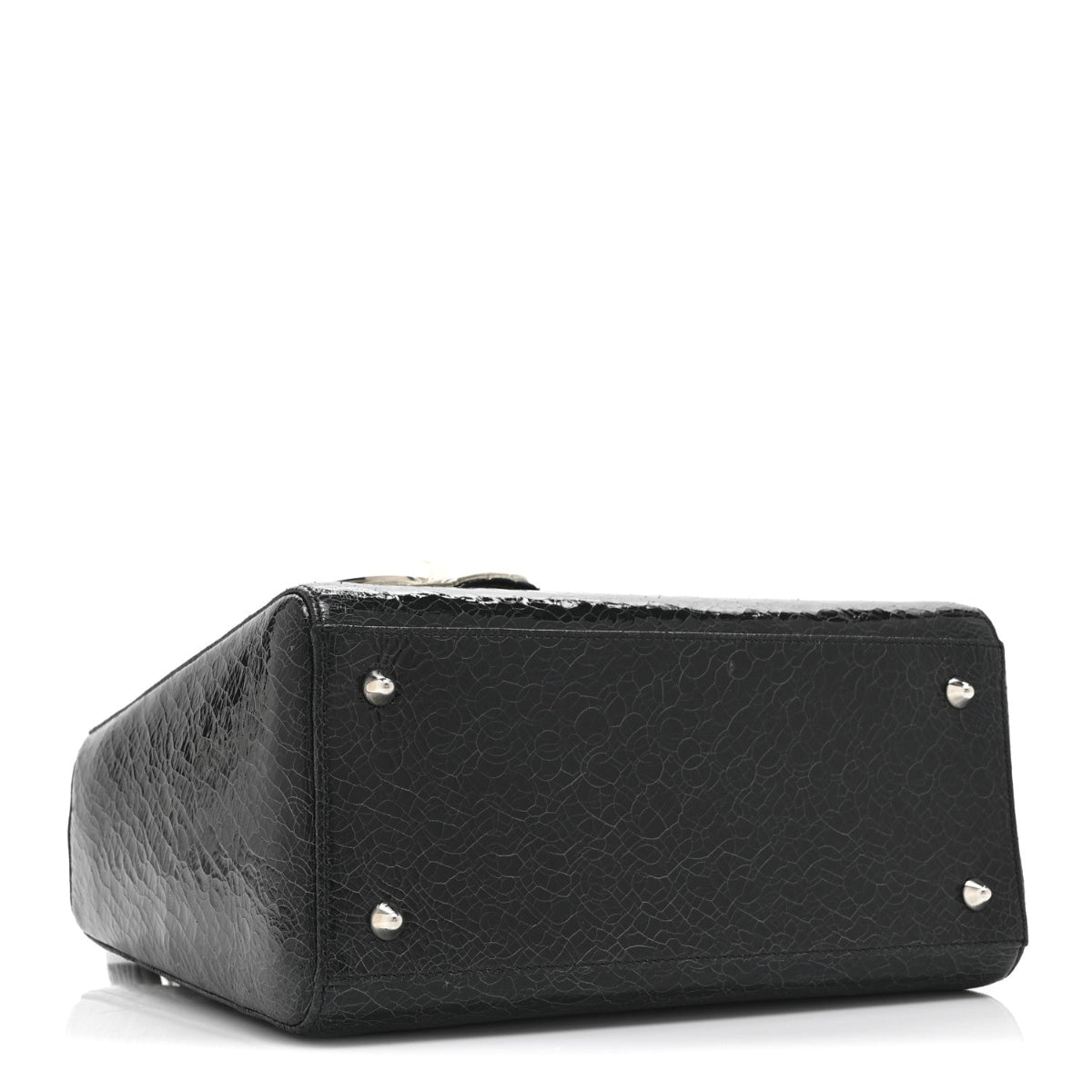 Ceramic Effect Deerskin Jeweled Swan Lady Dior Black
