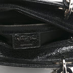 Ceramic Effect Deerskin Jeweled Swan Lady Dior Black