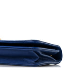 Caviar Quilted Boy Wallet On Chain WOC Dark Blue
