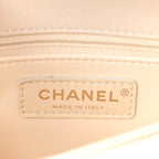 Caviar Quilted Mini Coco Handle Flap White